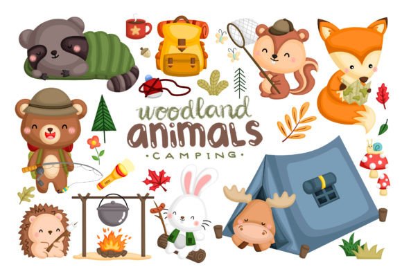 Animal & Camping Clipart: Cute Graphics & Illustrations