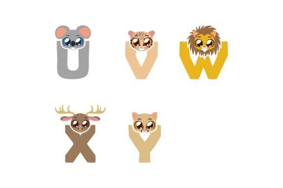 Animal Fonts Set: Graphics & Illustrations for Crafters