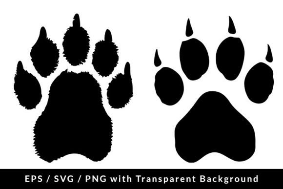 Animal Paw Print SVG EPS PNG Graphics & Illustrations