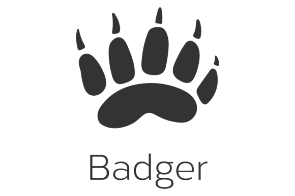 Badger Footprint Graphics & Illustrations