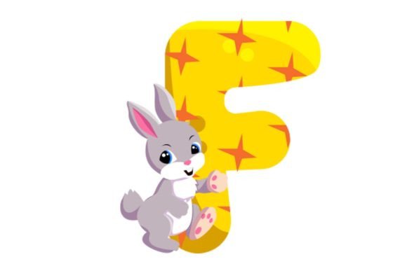 Cute Animal Icons Alphabet F Cliparts: Graphics & Illustrations