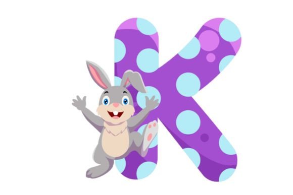 Cute Animal Icons Alphabet K Cliparts: Graphics & Illustrations
