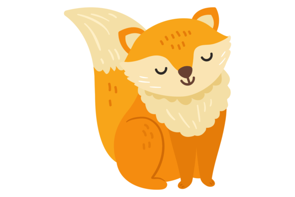 Cute Baby Fox Character Graphics & Illustrations