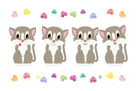 Cute Cat Animal Cartoon: Friendly Graphics & Illustrations