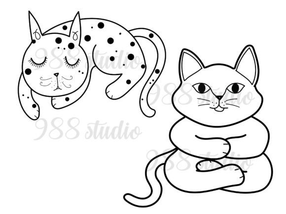 Cute Cat SVG: Fat Cat Graphics & Illustrations