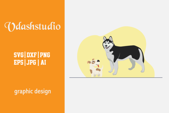 Cute Dog Animal Illustration: Friendly Graphics & Versatile Illustrations