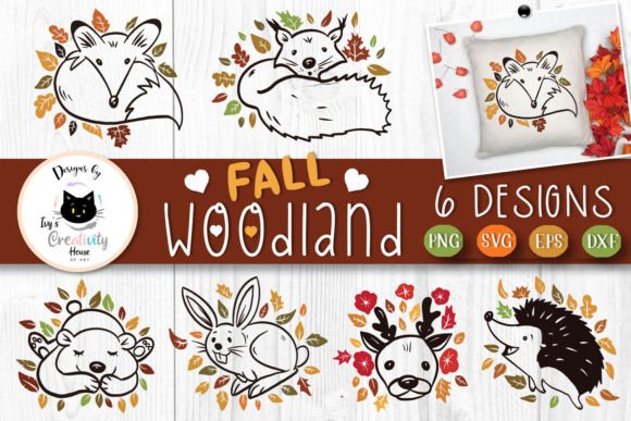 Cute Fall SVG Bundle Forest Animal SVG: Graphics & Illustrations