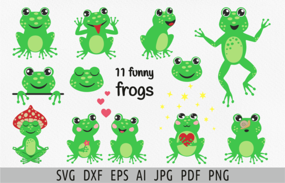 Cute Frog SVG: Fun Graphics & Illustrations for Branding