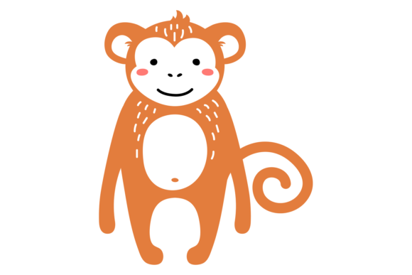 Cute Monkey Graphics: Scandinavian Illustrations