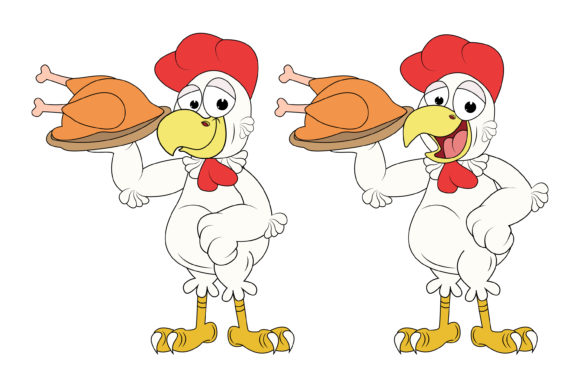 Cute Rooster Animal Cartoon: Friendly Illustrations & Versatile Graphics