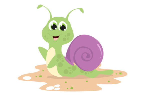 Cute Snail Animal Cartoon