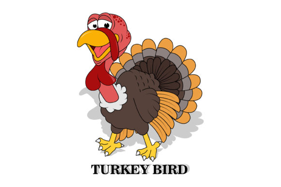 Cute Turkey Bird Animal Cartoon: Friendly Graphics & Illustrations