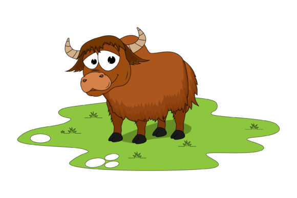 Cute Yak Animal Cartoon: Friendly Graphics & Illustrations