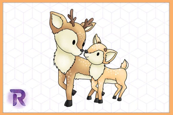 Deer Mama Animal Mother’s Day Graphics & Illustrations