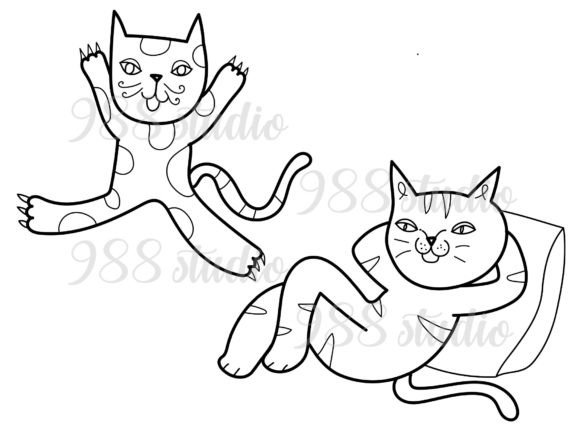 Doodle Cat SVG & PNG: Cute Cat Illustrations for Creative Design