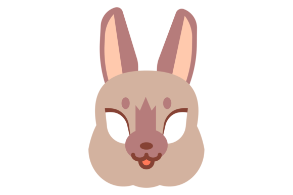 Funny Rabbit Mask Graphics: Playful Illustrations for Local Branding