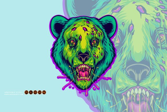 Rotten Grizzly Bear Halloween Animal Graphics