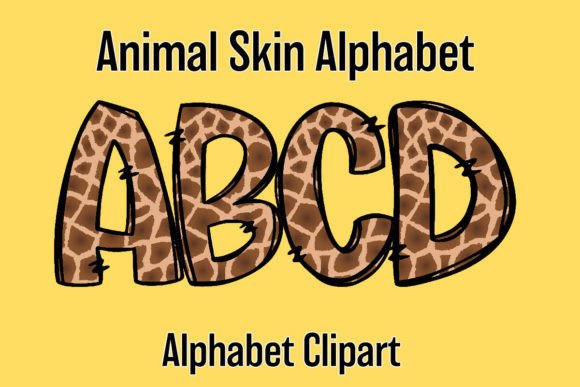 Safari Animal Alphabet Doodle Giraffe2