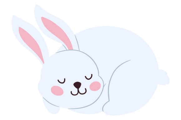 Sleeping Rabbit Graphics: Cute Illustrations for Brand Warmth