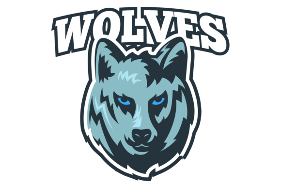Wolves Team Logo. Aggressive Animal Head Graphics